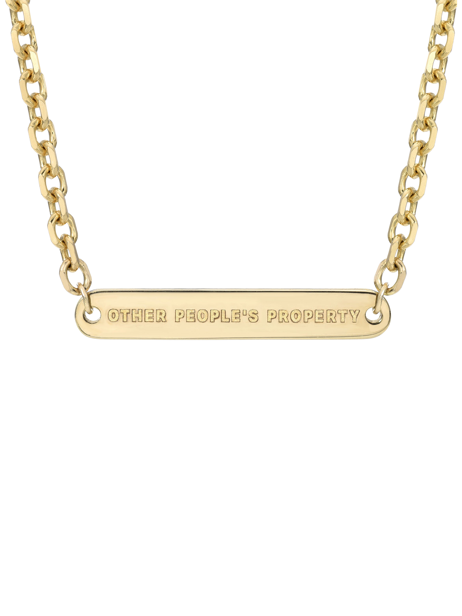 O.p.p. nameplate necklace